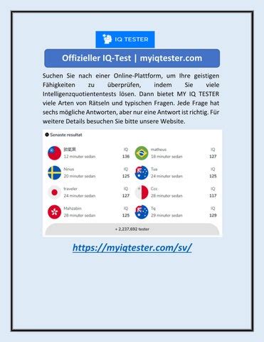 offizieller iq test 2022.